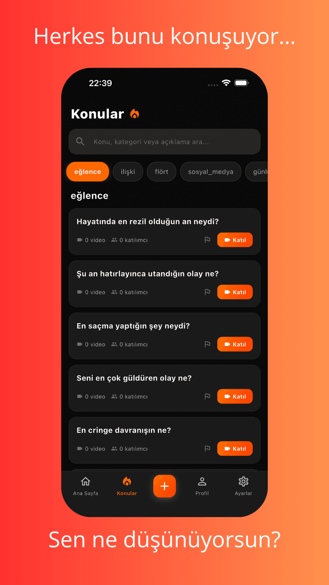 Vayb uygulama ekranı 2
